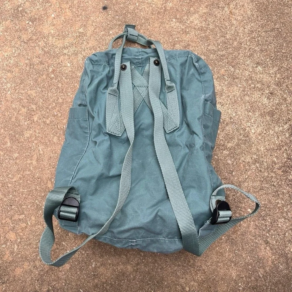 FJALLRAVEN KANKEN Classic Backpack Frost Green Water Resistant Laptop Bag Straps